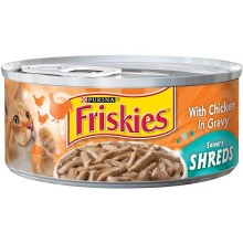 Cat Food - Friskies Shreds w/Chicken & Gravy 5.5 oz