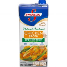 Broth - Swanson 33% Less Sodium Chicken Broth 32 oz