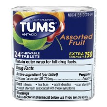 Antacid - Tums Chewable Assorted Fruit 24 tablets