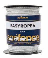 Easyrope 6 White Paddock Rope 200m