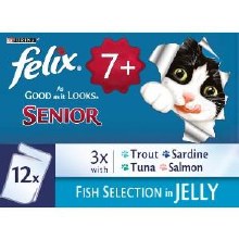 Felix As Good As It Looks Senior Fish 12x 100g