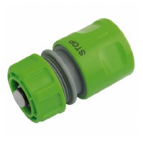 Draper Tools Garden Hose Connector With Water Stop Feature 1/2"