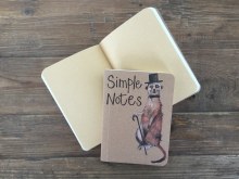 Alex Clark Art Small Kraft Notebook Cat Deisgn