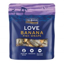 Fish 4 Dogs Banana Fish Wraps 100g