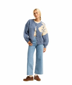 BB BAYSIDE HIBISCUS CARDIGAN BLUE XS/6