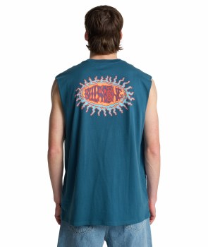 BB MEN'S BURN OUT MUSCLE T TEAL 2XL