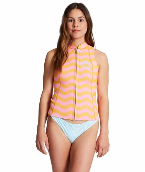 BB WOMEN'S SALTY NEO ZIP VEST WAVES 10