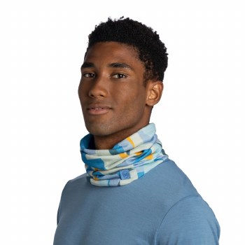 BUFF MERINO PRINTS LUVI GLORY BLUE
