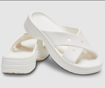 CR WOMEN'S CROSS STRAP SANDAL CHALK W7