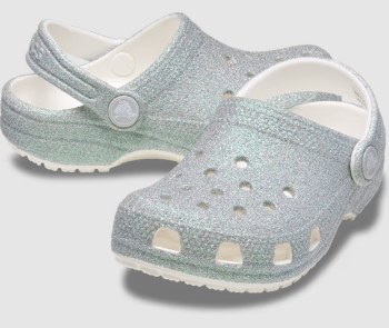CR JNR IRIDESCENT CLOG WHITE J3