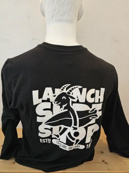 LSS SURF GOAT PRINT L/S TEE BLACK S