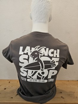 LSS GOAT PRINT TEE CHARCOAL 2XL