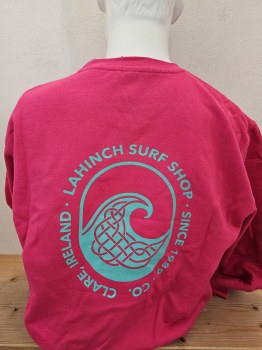 LSS KNOT WAVE PRINT SWEATER PINK L