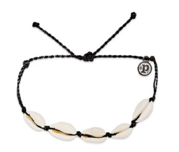 PV KNOTTED COWRIES BRACELET BLACK