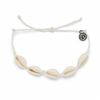 PV KNOTTED COWRIES WHITE BRACELET