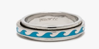 PURA VIDA WAVE FIDGET RING SILVER 8