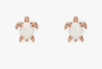 PURA VIDA SEA TURTLE EARRINGS ROSE GOLD