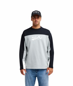 QS MEN'S YG FACTOR CREWNECK JUMPER QUARRY S