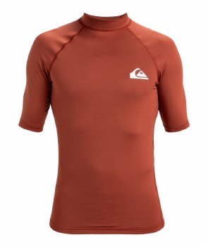 QS MEN'S UPF50 RASH VEST HENNA S