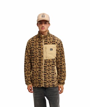 QS MEN'S CLEAN COAST ZIP FLEECE TILE KELP M
