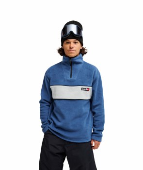 QS MEN'S YG CRUZ 1/2 ZIP FLEECE DARK DENIM S
