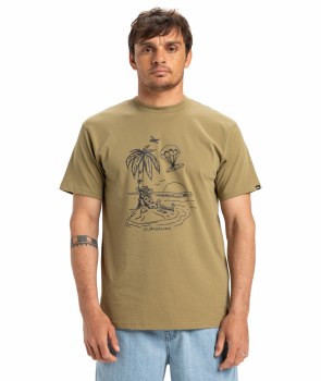 QS MEN'S TUNED OUT TEE ALOE S