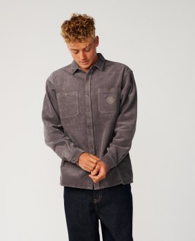 RC MEN'S PREMIUM SURF CORD SHIRT MUSHROOM S