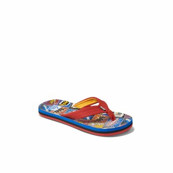 REEF AHI COMIC BOOK FLIP FLOPS J6/7