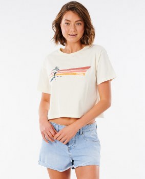 RIP CURL GOLDEN STATE CROP TEE BONE S