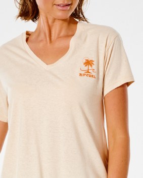 RC SWC WOMEN'S V NECK TEE NUDE L