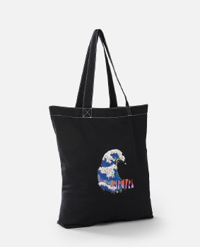RC BASIC TOTE BAG BLACK WAVE