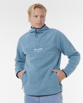 RC MEN'S BELLS 1/4 ZIP FLEECE BLUE M