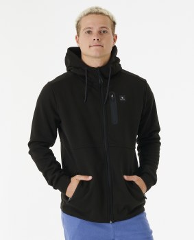 RC MEN'S DEPARTED DWR ZIP FLEECE HOODY BLACK M