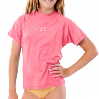 RC GIRLS GOLDEN RAYS S/S RASH VEST 8