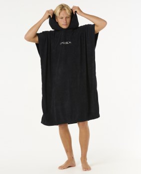 RC ADULT BRAND HOODED TOWEL BLACK