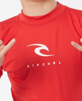 RIP CURL JUNIOR CORP S/SL UV RED 8