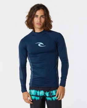 RC MEN'S WAVES L/S RASH VEST NAVY M