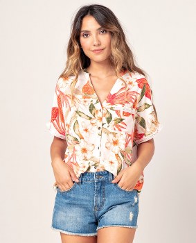 RIP CURL NORTH SHORE SHIRT PINK XS
