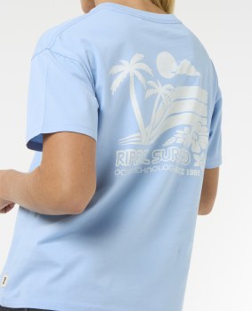 RC WOMEN'S OCEAN TECH TEE BLUE XS