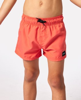 RC MINIS OFFSET VOLLEY SHORTS RED 3-4
