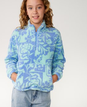 RC GIRLS PACIFIC DREAMS 1/4 ZIP FLEECE 8