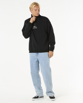 RC MEN'S ICON 1/4 ZIP JUMPER BLACK M