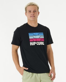 RC MEN'S SURF REVIVAL WAVING TEE BLACK 2XL