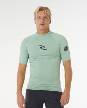RC WAVES UPF S/S RASH VEST ALOE XS