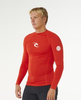 RC WAVES UPF L/S RASH VEST RED S