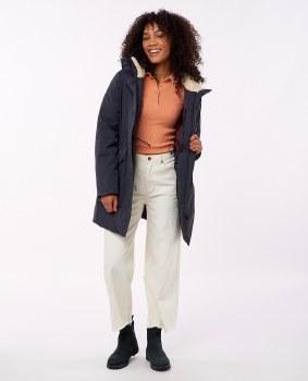 RC A/S WOMEN'S PARKA COAT BLACK GREY L