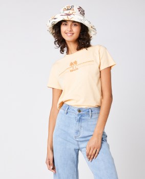 RC WOMEN'S JEFFREY TEE LIGHT ORANGE M