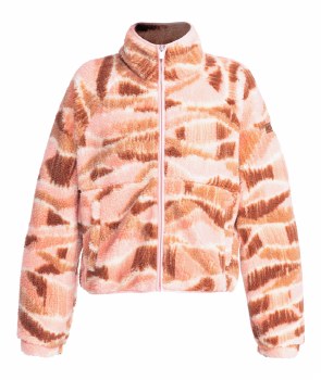 RX WMN'S BLURY CLOUD ZIP FLEECE PEACH XS