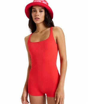 RX LAGOS BOYLEG SWIMSUIT RED L
