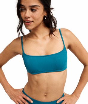 RX WOMEN'S NIGHT SURF BIKINI TOP TEAL M